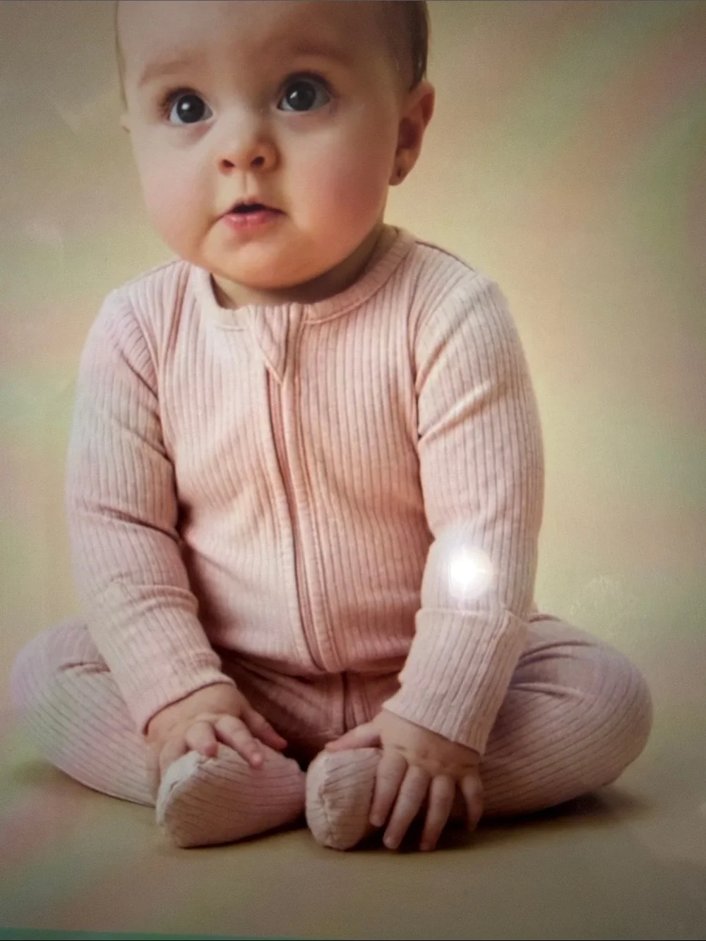 Morí Ribbed clever zip footed baby pajamas 0-3 months